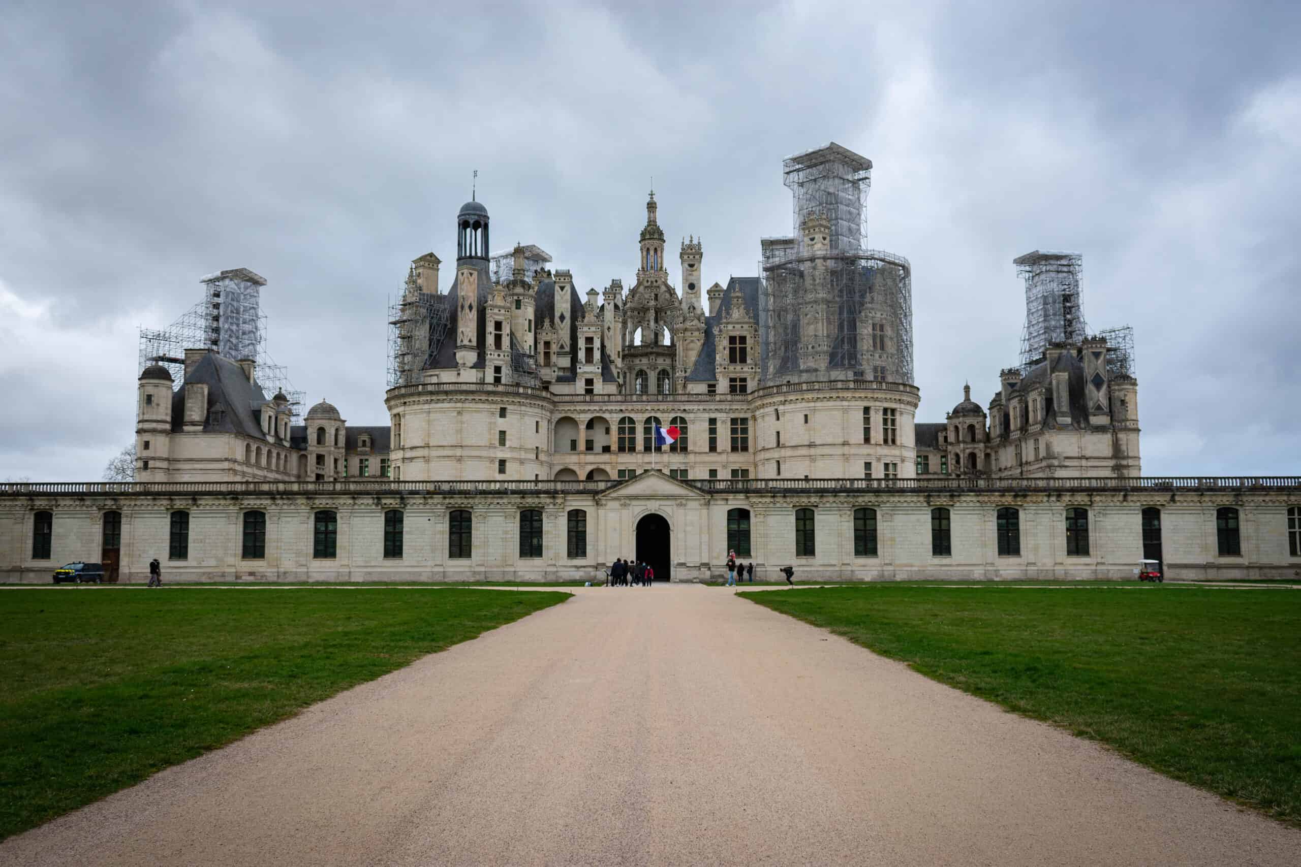 Front of Château Chambord in France