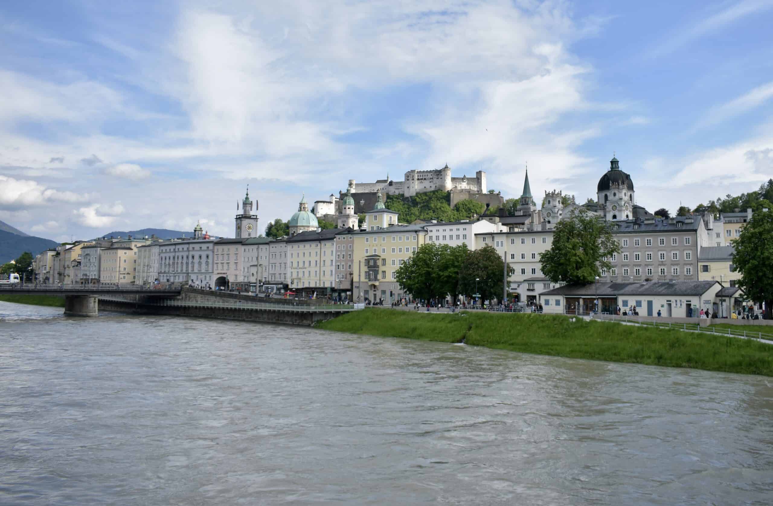 View of Festung Salzburg Taken From the Water